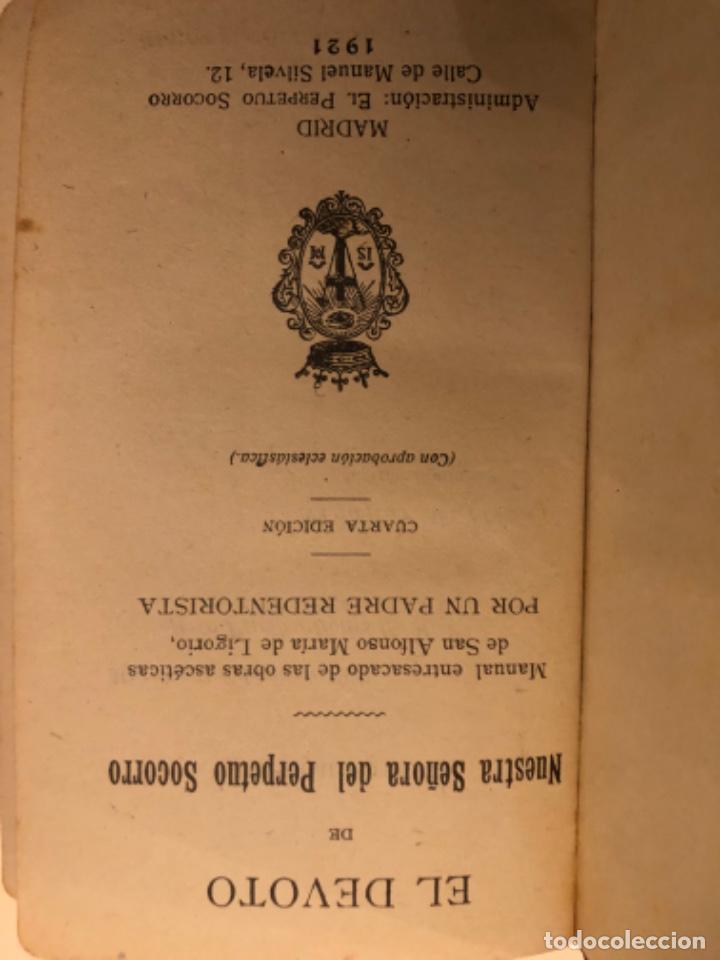 Libros antiguos: EL DEVOTO DE NUESTRA SE&Ntilde;ORA DEL PERPETUO SOCORRO - Foto 3