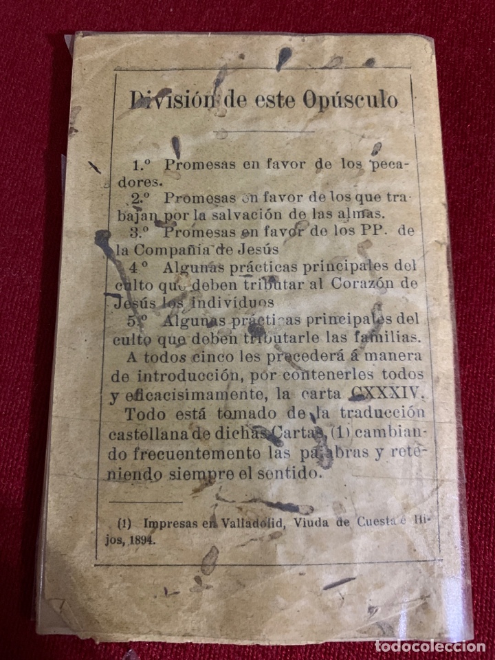 Libros antiguos: La Devoci&oacute;n al Sagrado Coraz&oacute;n de Jes&uacute;s y la conversi&oacute;n de los pecadores&hellip; - Foto 2