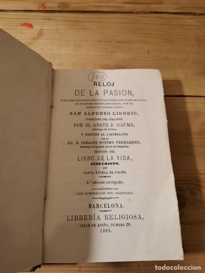 Libros antiguos: Reloj de la pasi&oacute;n 1885 - Foto 3