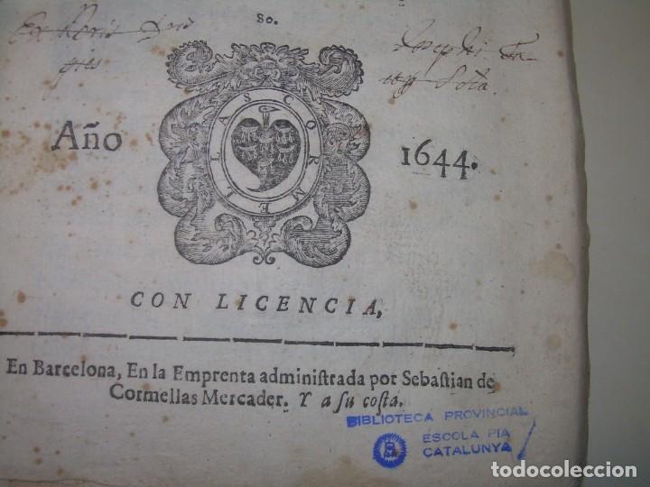 Libros antiguos: LIBRO TAPAS DE PERGAMINO... A&Ntilde;O.1644 - Foto 3