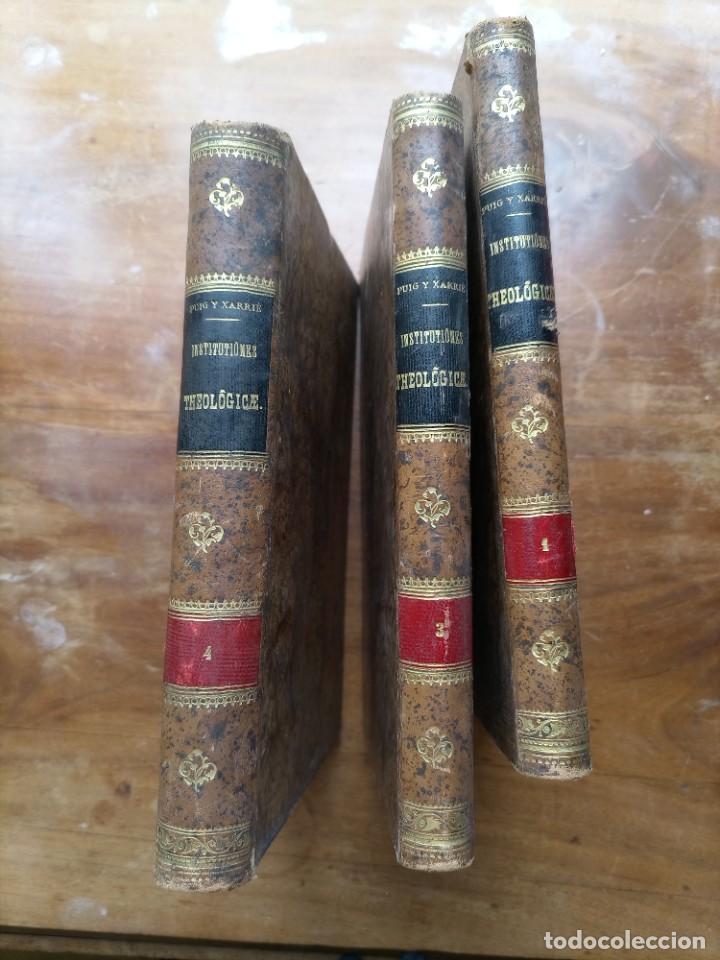 Libros antiguos: 1861 Institutiones teologicae 1, 3 y 4 - Foto 1