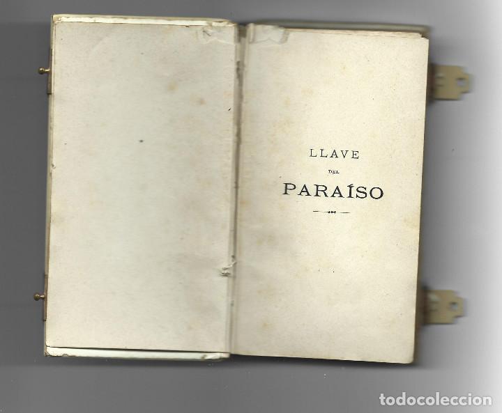 Libros antiguos: DEVOCIONARIO- LLAVE DEL PARAISO - Foto 6