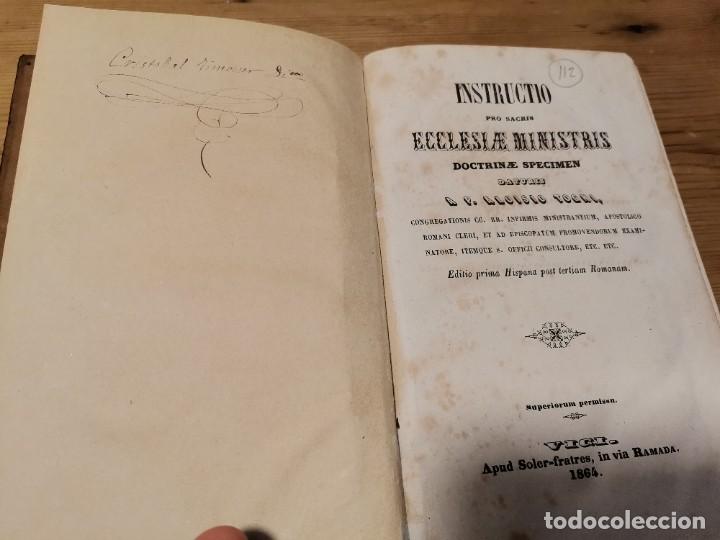 Libros antiguos: Instructio pro sacris 1864 - Foto 2