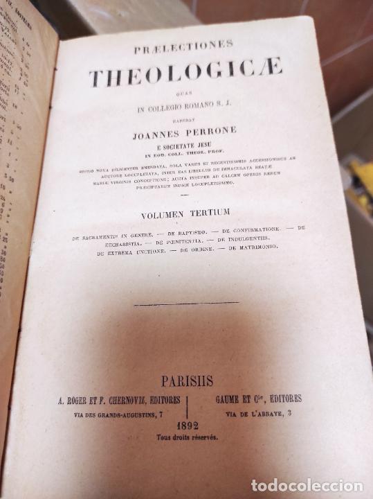 Libros antiguos: Prelectiones Theologicae - Perrone, Ioannes. Volumen 3 - Foto 2