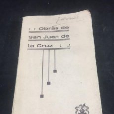 Libros antiguos: OBRAS DE SAN JUAN DE LA CRUZ. TIPOGRAFÍA EL MONTE CARMELO, BURGOS, 1931. Lote 334776598
