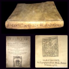 Libros antiguos: 1588 - SANTIAGO PEREZ DE VALDIVIA. DE SACRA RATIONE CONCIONANI. BARCELONA - PEDRO MALO