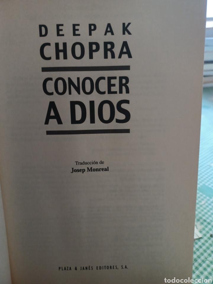 Libros antiguos: Barybook C56. Conocer a Dios Deepak Chopra - Foto 3