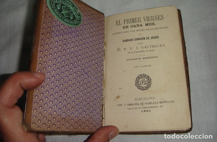 Antiquarische B&uuml;cher: El Primer Viernes de cada Mes. Barcelona - 1891. Encuadernaci&oacute;n en piel.