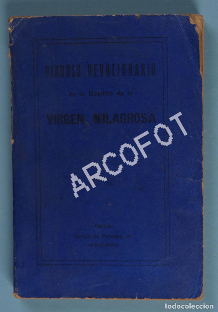 Libros antiguos: PIADOSO DEVOCIONARIO DE LA BAS&Iacute;LICA DE LA VIRGEN MILAGROSA - MUNDIAL ART&Iacute;STICA 1929