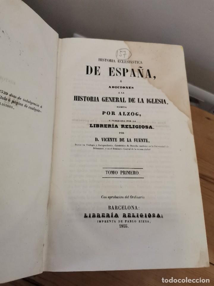 Libros antiguos: Hist&ograve;ria eclesi&aacute;stica de Espa&ntilde;a 1855 - Foto 2