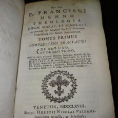 Livros antigos: LIBRO PERGAMINO. THEOLOGIA DOGM. MORAL ET SCHOLAST - FRANCISCI HENNO - 1768. REF-6354. Lote 343025448