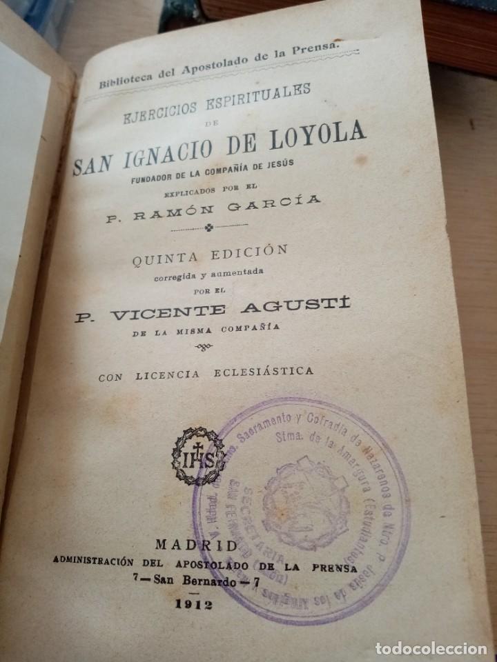 Libros antiguos: EJERCICIO ESPIRITUALES DE SAN IGNACIO. 1912. - Foto 2