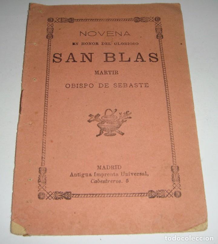 Antiquarische B&uuml;cher: Novena de San Blas, Martir Obispo de Sebaste.
