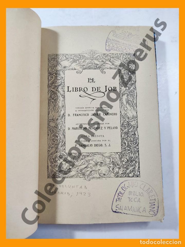 Libros antiguos: EL LIBRO de Job - Foto 3