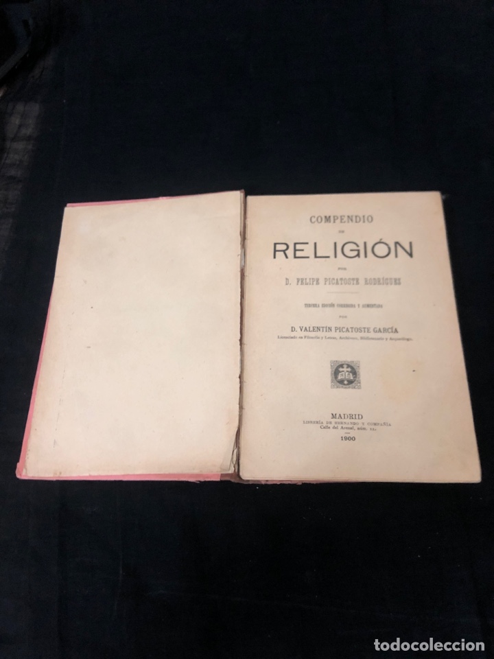 Libros antiguos: COMPENDIO DE RELIGI&Oacute;N , A&Ntilde;O 1900 - Foto 3