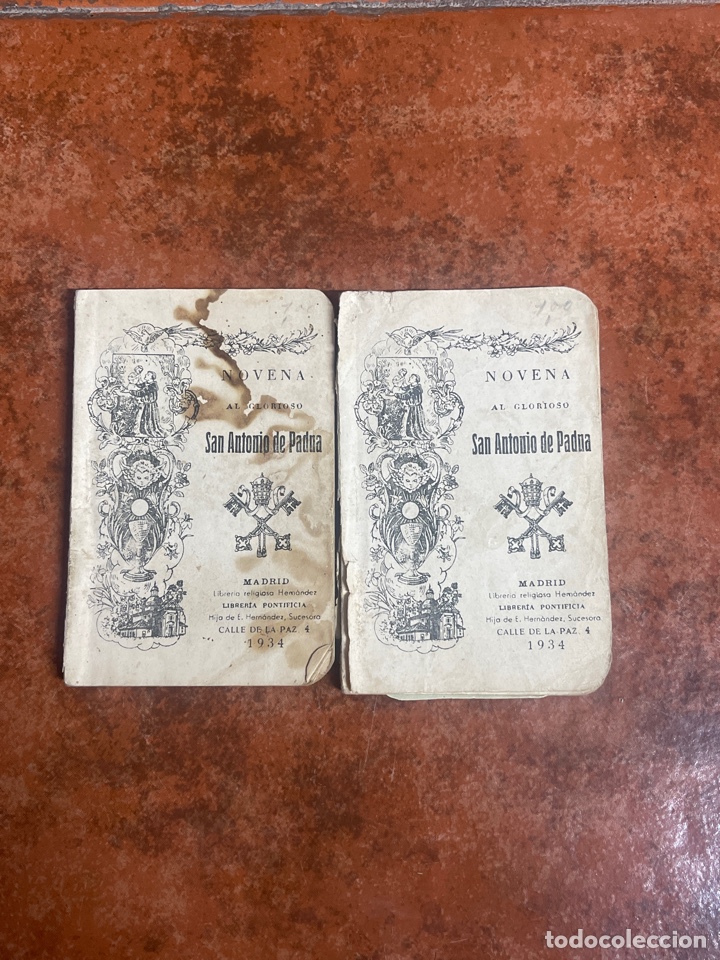 Libros antiguos: Novena al glorioso San Antonio de padua 1934