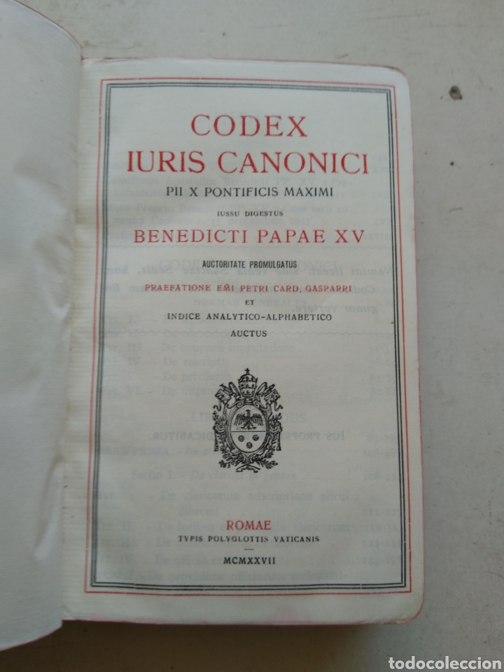 Libros antiguos: CODEX IURIS CANONICI 1927/BENEDICTO XV - Foto 3