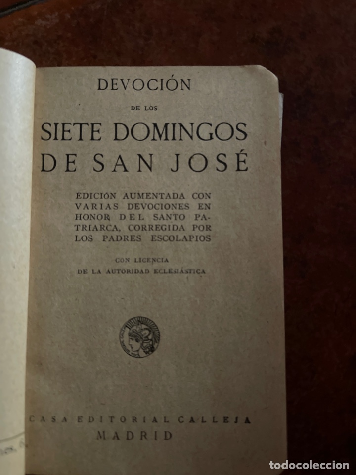 Libros antiguos: DEVOCION DE LOS SIETE DOMINGOS DE SAN JOSE - Foto 2