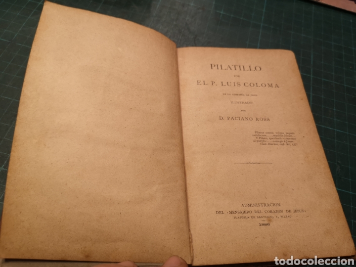 Libros antiguos: Pilatillo P. Luis Coloma - Foto 4