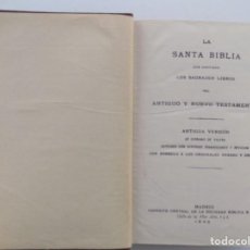 Libros antiguos: LIBRERIA GHOTICA. LA SANTA BIBLIA VERSIÓN DE CIPRIANO DE VALERA CON ARREGLO AL HEBREO Y GRIEGO. 1930. Lote 356606555