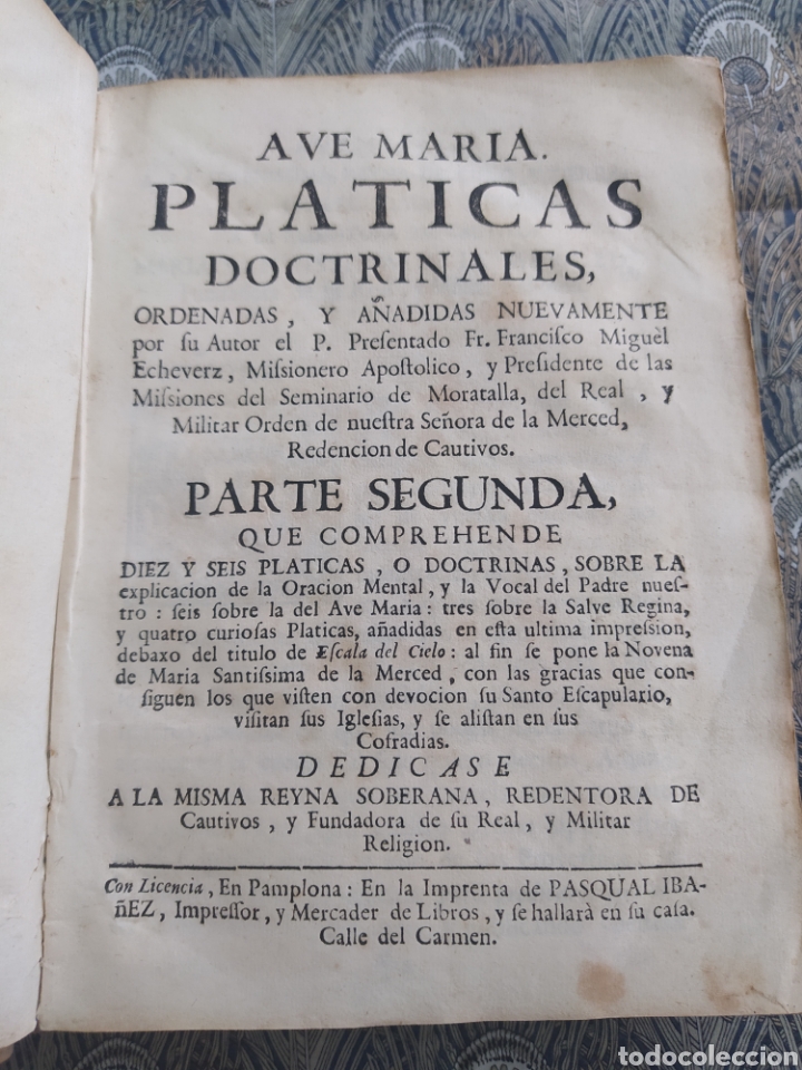 Libros antiguos: AVE MARIA. PLATICAS DOCTRINALES,... - ECHEVERZ - Foto 1