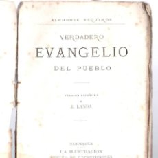 Libros antiguos: VERDADERO EVANGELIO DEL PUEBLO - ALPHONSE ESQUIROS - LA ILUSTRACIÓN CENTRO DE REPARTICIONES 1869. Lote 356724545