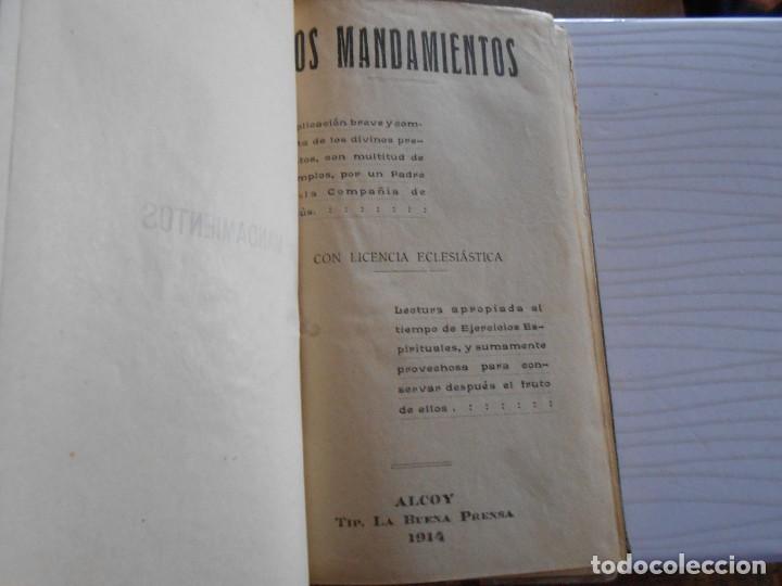 Libros antiguos: LOS MANDAMIENTOS - Foto 2