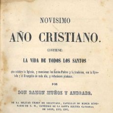 Libros antiguos: AÑO CRISTIANO. OCTUBRE 1856. RAMÓN MUÑOZ Y ANDRADE. Lote 362813805