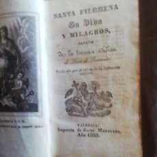 Livros antigos: SANTA FILOMENA SU VIDA Y MILAGROS. 1838. Lote 363473065