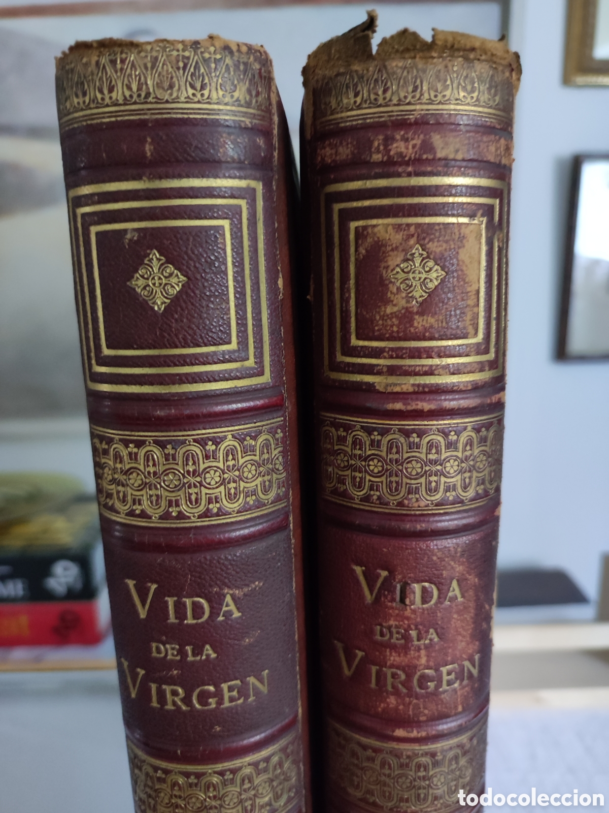 Libros antiguos: Vida de la Virgen Mar&iacute;a 2 tomos - Foto 3