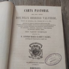 Libros antiguos: CARTA PASTORAL -- FELIX HERRERO VALVERDE, OBISPO DE ORIHUELA -- LIBRERÍA RELIGIOSA -- 1892. Lote 366106596