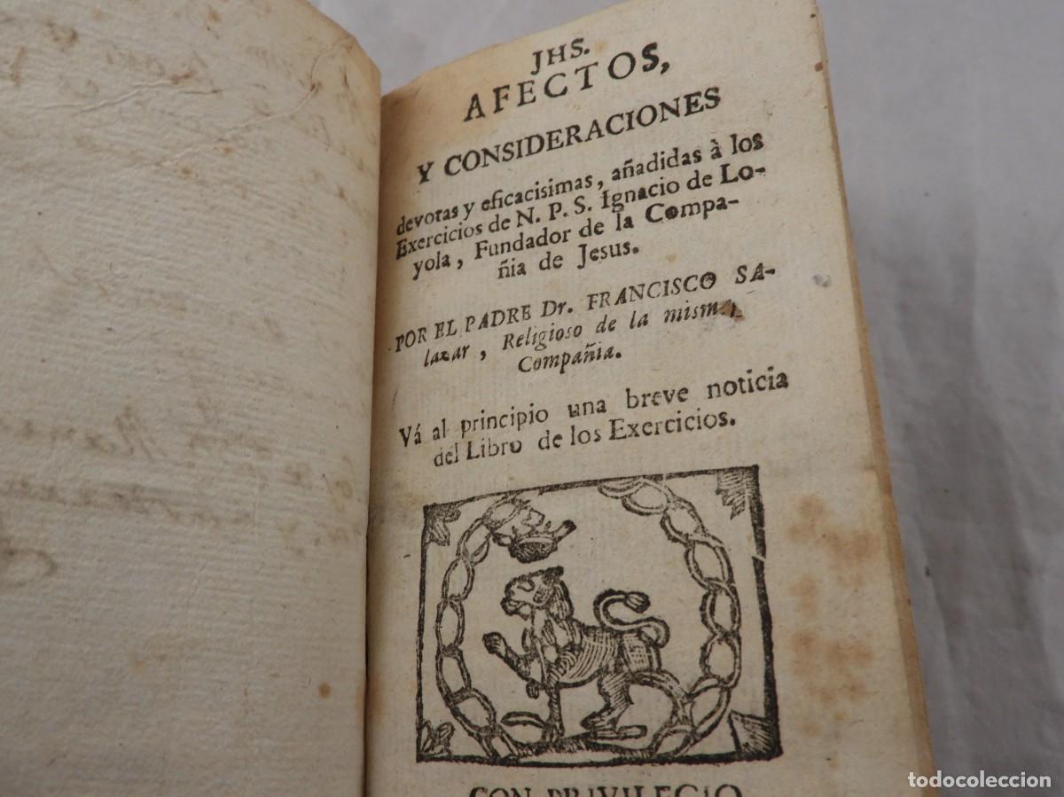 Libros antiguos: LIBRO AFECTOS Y CONSIDERACIONES DE LOS EJER. ESPIRITUALES DE S. IGNACIO DE LOYOLA - Foto 3