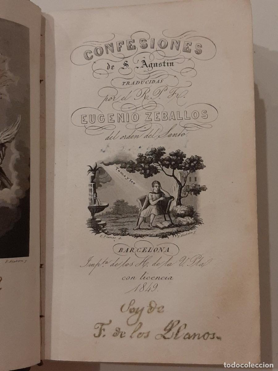 Libros antiguos: CONFESIONES DE SAN AGUST&Iacute;N TRADUCIDAS POR ANTONIO ZEBALLOS. TOMO 1. 1849