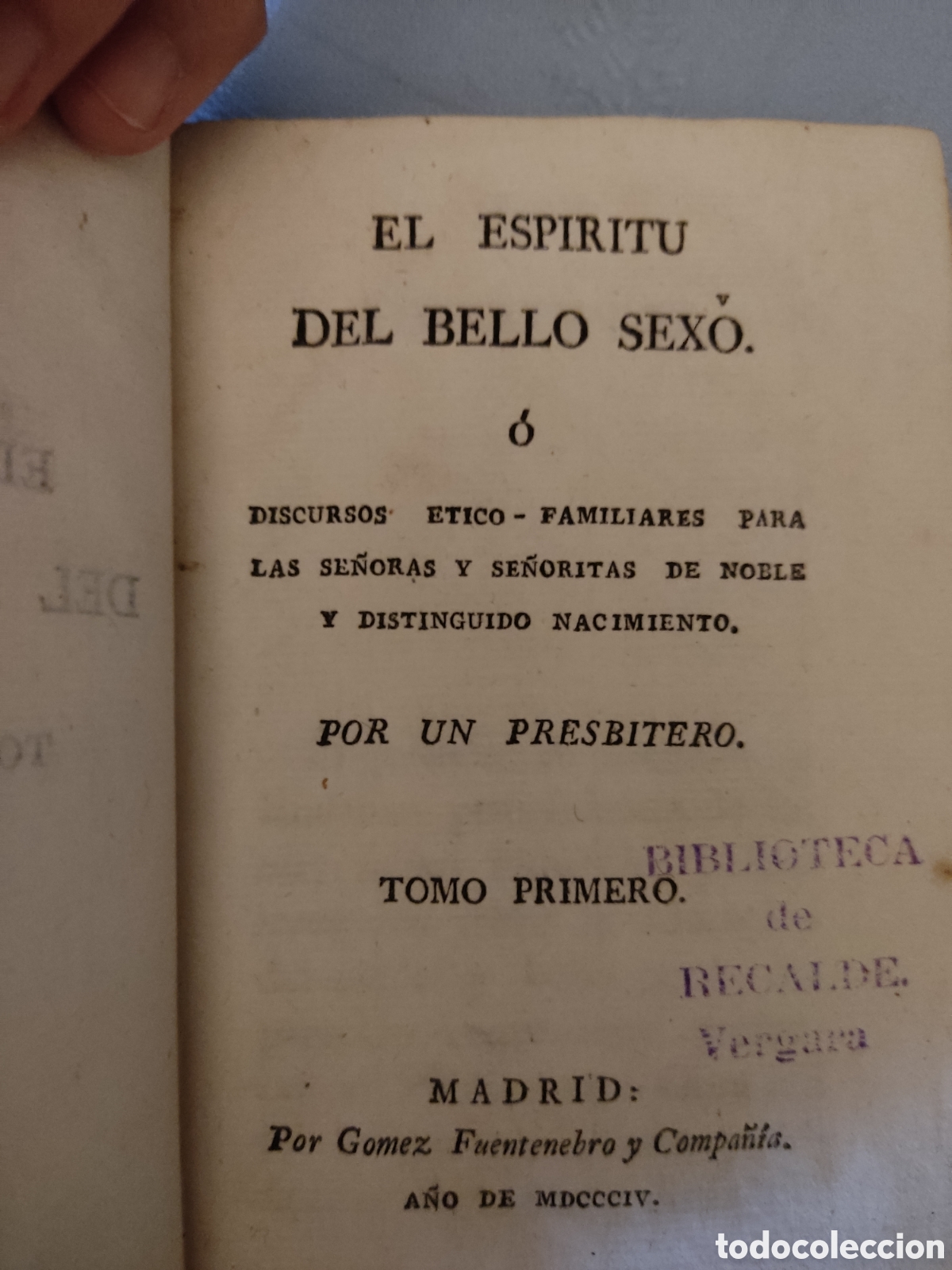 el espiritu del bello sexo 2 tomos discursos et - Compra venta en  todocoleccion