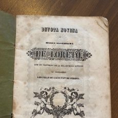 Libros antiguos: DEVOTA NOVENA – MARIA SANTÍSSIMA DE LORETO – GERONA 1848