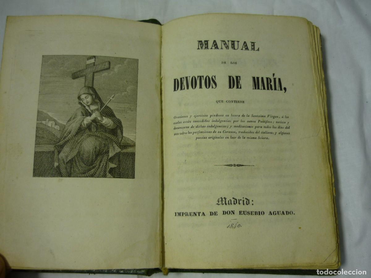 Libros antiguos: Manual de los devotos de Mar&iacute;a 1840 - Foto 8