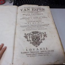 Libros antiguos: ZEGERI BERARDI VAN ESPEN , OPERA CANONICA , 1759 ,. Lote 377099249