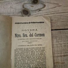 Libros antiguos: SIGLO XIX, NOVENA DE NTRA.SRA.DEL CARMEN, 16 PAGINAS. Lote 380258674