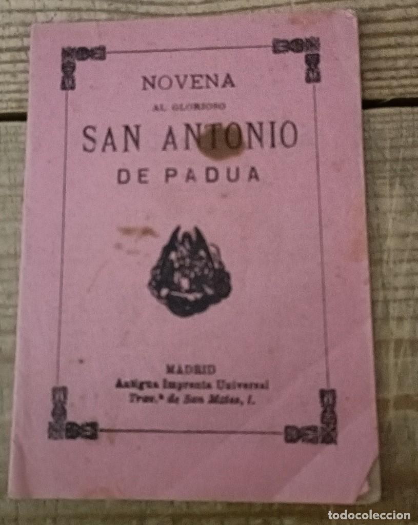 Libros antiguos: SIGLO XIX, NOVENA A SAN ANTONIO DE PADUA, IMPRESA EN MADRID, 16 PAGINAS