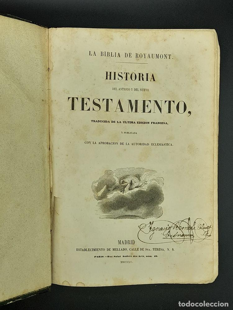 Livros antigos: Historia del antiguo y del nuevo Testamento, 1855
