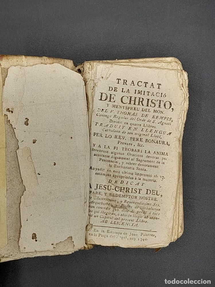 Livros antigos: Tractat de la imitaci&oacute; de Christo (1740)