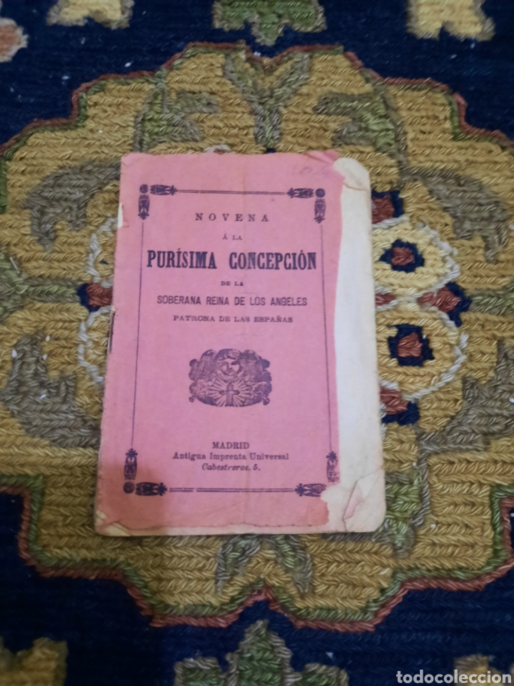 Libros antiguos: Novena Pur&iacute;sima Concepci&oacute;n