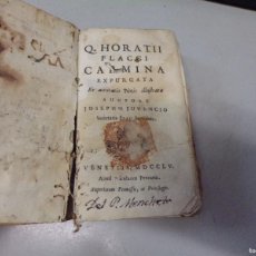 Libros antiguos: Q HORATTI FLACCI CARMNINA EXPURGATA , VENETIIS 1755 , NICOLAUM PEZZANA , CON GRABADOS. Lote 380925279