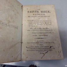 Libros antiguos: LA SAINTE BIBLE VENGEE , PARIS , 1816 , FRANCES , TOME TROISIEME ,. Lote 381452364