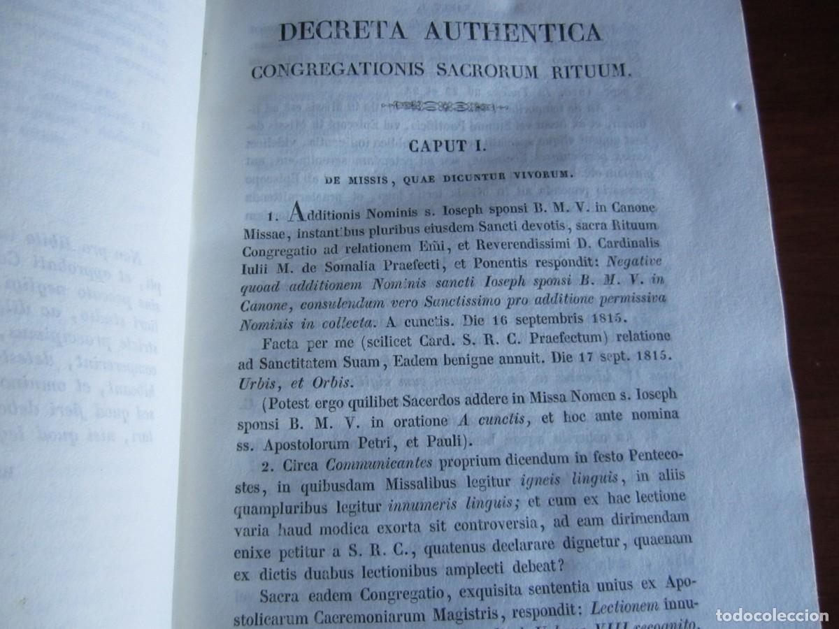 Libros antiguos: MANUALE ECCLESIASTICORUM -DECRETORUM AUTHENTICORUM 1845 ROMAE - Foto 5