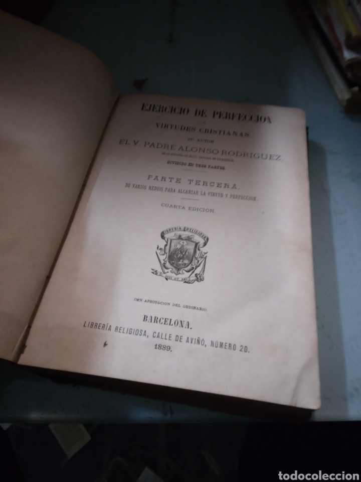 Libros antiguos: Ejercicio de perfeccion virtudes cristianas, Alonso Rodr&iacute;guez, 1889 - Foto 2