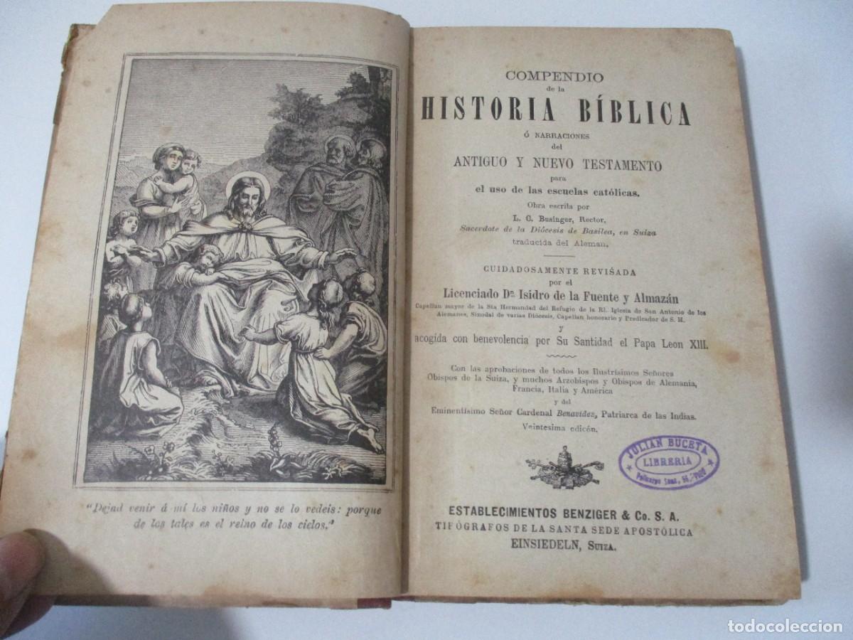 Libros antiguos: COMPENDIO DE LA HISTORIA BIBLICA W16265 - Foto 1