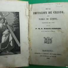Libros antiguos: ANTIGUO LIBRO DE LA IMITACION DE CRISTO. TOMÁS DE KEMPIS. BARCELONA 1858.. Lote 384438719