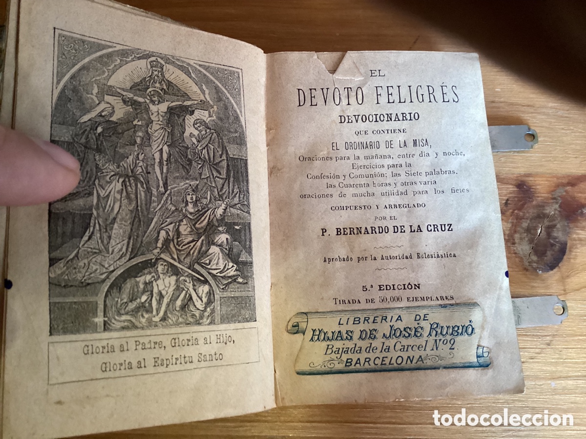 Libros antiguos: Devocionario El Devoto Feligres. - Foto 2