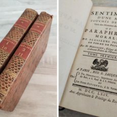 Libros antiguos: AÑO 1764: PARAPHRASE MORALE - SERMONES DE MASSILLON (2 TOMOS)